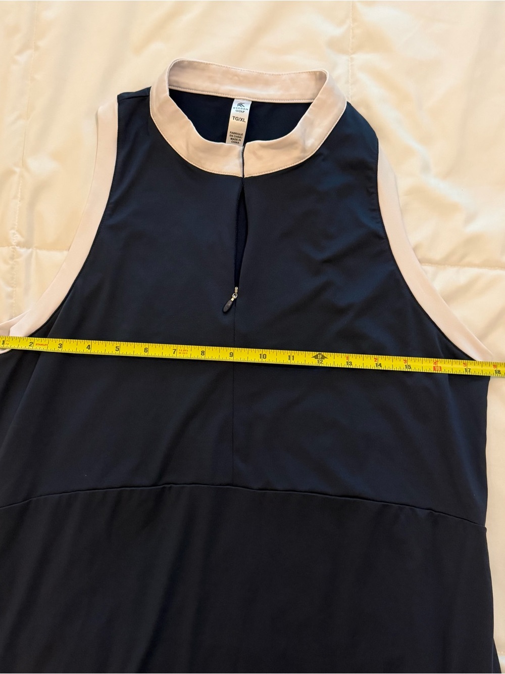 Kyodan Navy and White Sleeveless Golf Polo Golf / Active Dress - Picture 5 of 8
